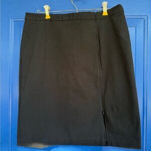 Express Black Pencil Skirt with A Flirty Side Zipper.